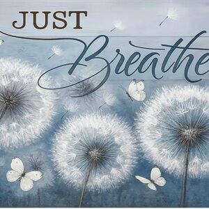 Just Breathe Blue And White Diamond Art Kit